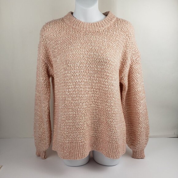 Madewell XXS Pale Apricot Sweater Women Top Cotton Alpaca Pink Peach Fall NWT - Picture 2 of 16